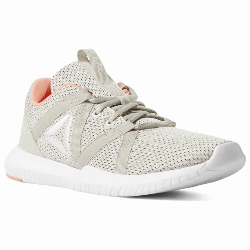 Adidasi Training Reebok Reago Essential Dama Bej/Albi/Roz Romania VE2479RJ